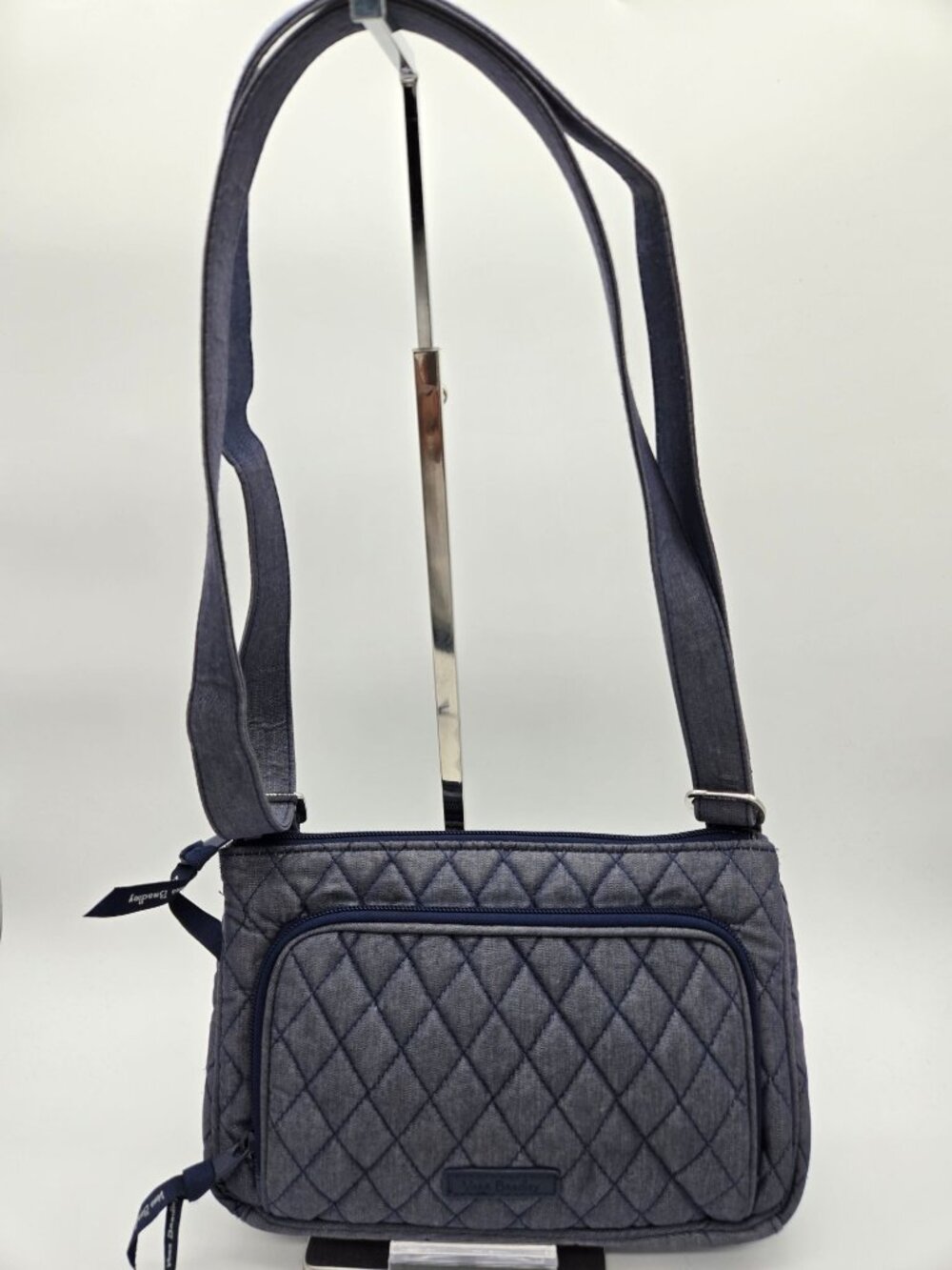 Vera Bradley RFID Denim Quilted Little Hipster Convertible Crossbody Shoulder Ba